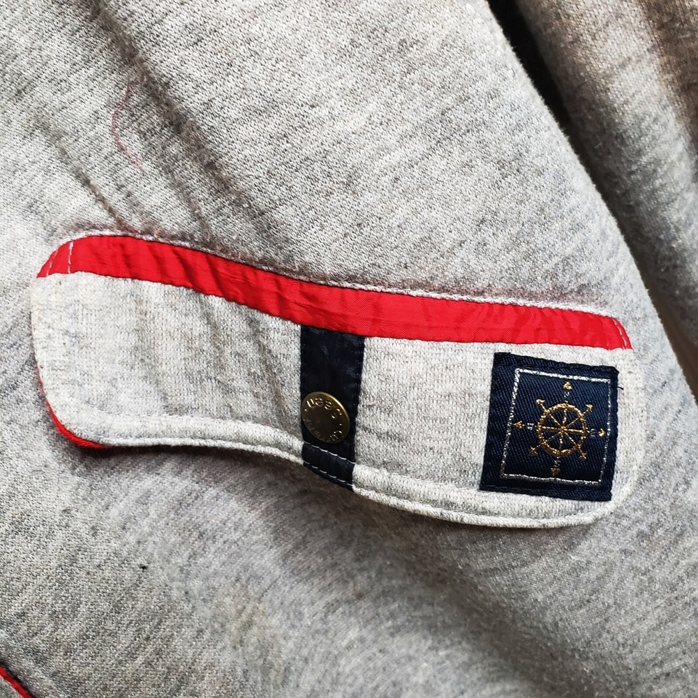 Vintage Current Scene Mens Zipper Gray & Red Sweat Jacket One Size Fits All (XL) - Picture 3 of 12